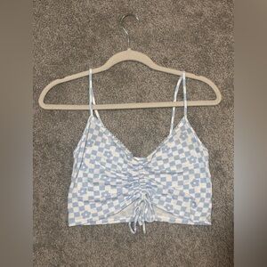 PACSUN checkered pattern cropped tank